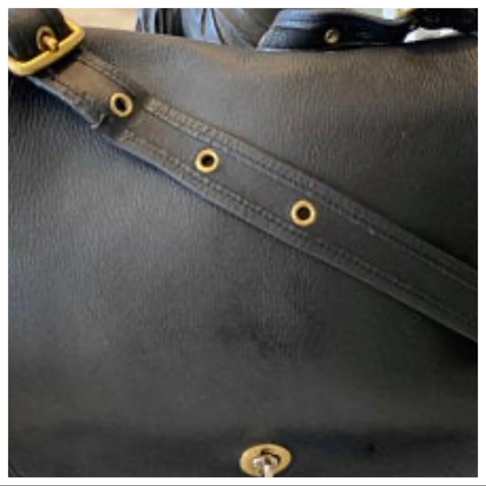 Black Leather Vintage, Coach stewardess bag - Picture 4 of 12
